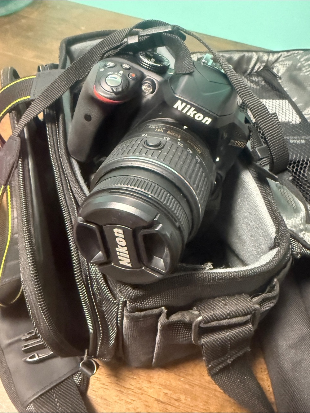 Nikon D3300 DSLR Camera with Black Lens - Nikon Black